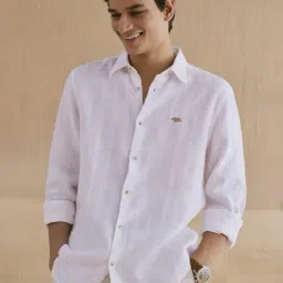 Andamen White Linen Striped Shirt-picture-24