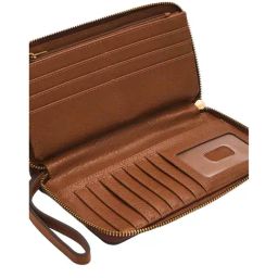 Fossil Brown Textured Zip Around Wallet image 2