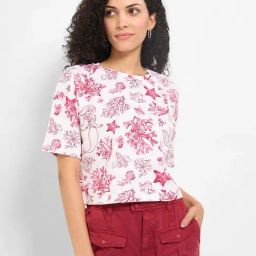 Honey By Pantaloons Bright White Cotton Boxy Fit Printed T-Shirt-picture-34
