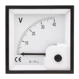 RS PRO Analogue Voltmeter DC ±1.5 % 68x68 mm, 9010551-40