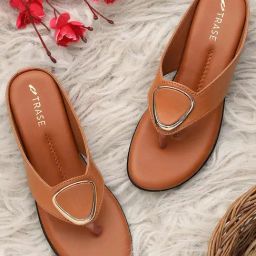 Trase Women's Tan Thong Wedges-image-20