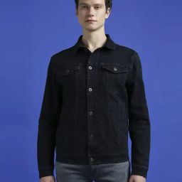Pepe Jeans Navy Regular Fit Printed Denim Jacket-picture-25