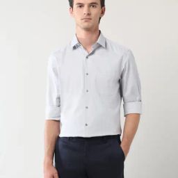 Arrow Grey Cotton Regular Fit Shirt-image-90