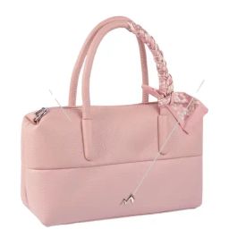 Metro Pink Solid Medium Handbag-picture-34