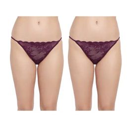 Erotissch Pack Of 2 Purple Lace Thongs-image-19