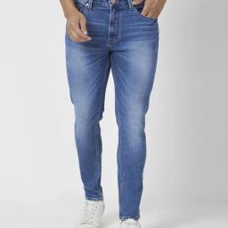 Spykar Mid Blue Cotton Slim Fit Jeans-picture-22