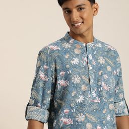 Taavi Sanganeri Floral Printed Kurta-image-52