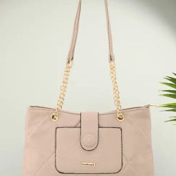 Fastrack MTO MTS Beige Quilted Medium Shoulder Handbag-image-97