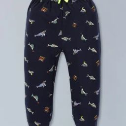 3PIN Boys Navy Cotton Printed Joggers-image-65