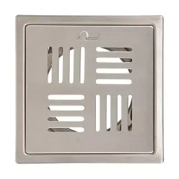 Aquieen SS 304 6x6 Inch Stainless Steel Silver Chrome Finish Bathroom Floor Water Drain Grating-17