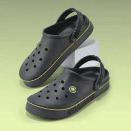 Woodland Men's Black Back Strap Clogs-image-63