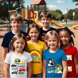 Toddylon Kids 6 Printed Applique T-shirt image 5