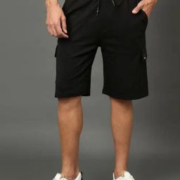 Club York Black Oversized Cargo Shorts-image-46