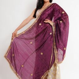 Karthav Fashion Ethnic Motifs Embroidered Dupatta with Gotta Patti-50