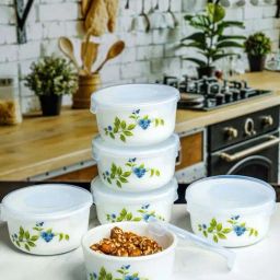 Cello White Opalware Storage Containers With Lid (140ml) - Set of 6-17
