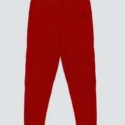 Kiddopanti Unisex Red Solid Trackpants-image-17
