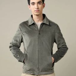 Arrow Green Regular Fit Texture Jacket-17