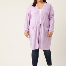 theRebelinme Plus Size Pure Cotton Open Front Longline Shrug-9