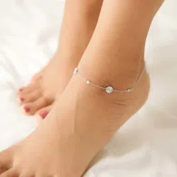Silberry 925 Sterling Silver Shine Anklet for Women-image-11