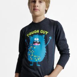 Jack & Jones Junior Navy Printed Full Sleeves T-Shirt-picture-44
