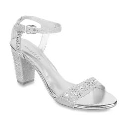 Princess by Metro Women's Silver Ankle Strap Sandals-image-13
