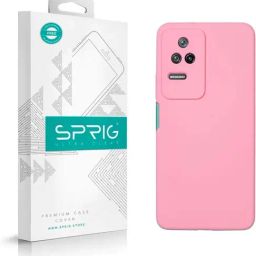 Sprig Liquid Silicone Back Cover for POCO F4 5G (Pink)-image-8