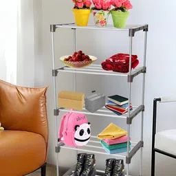 Decent Hut Brown & Grey 5 Shelves Shoe Rack-13