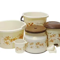 Puffin Brown Square 6 Pcs Bathroom Set-picture-38