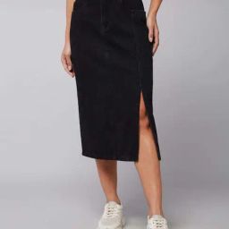 DOLCE CRUDO Black PlainSkirt-picture-24