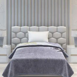 Monte Carlo Grey Polyester 1000 GSM Single Bed Winter Blanket-image-9