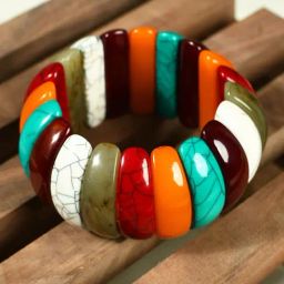 IMLI STREET Multi-Coloured Artificial Beaded Stretchable Bracelet for Women-25