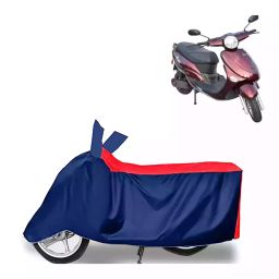 Auto Pearl Two Wheeler Cover with Bag for Avon E Star, Red & Blue-image-31
