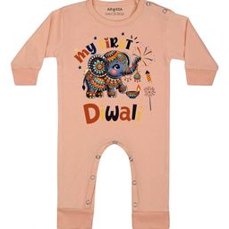 Arvesa My First Diwali Printed Bodysuit-46