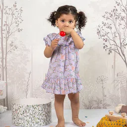 THE BABY TRUNK Animal Print Organic Cotton Dress-image-89