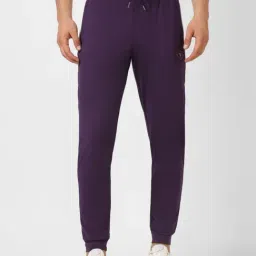 Van Heusen Flex Purple Cotton Slim Fit Printed Joggers-picture-36