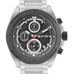EXTRI Men Dial & Stainless Steel Bracelet Style Straps Analogue Watch X6074-B-14
