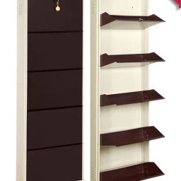 Delite Kom Powder Coated Ivory Coffee Wall Mounted Metal Shoe Rack ( 5 Shelves DIY)-image-77