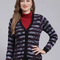 Monte Carlo Black & Grey Striped Cardigan-picture-31