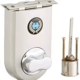 Harrison H-0553 SS Jimmy Proof Surface Mount Main/Double/Sliding Door Lock with 12 Pin 4 Keys Silver-13