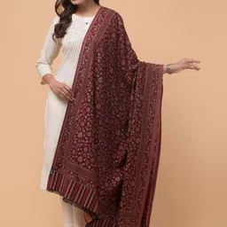 Tweedle Women Floral Woven Design Shawl-image-93