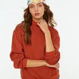Trendyol Mock Collar Cotton Pullover Swetshirt-30