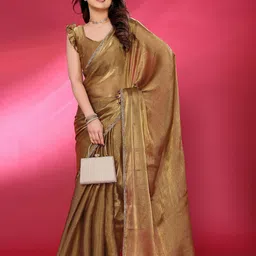 Anouk Solid Embellished Border Saree-picture-45