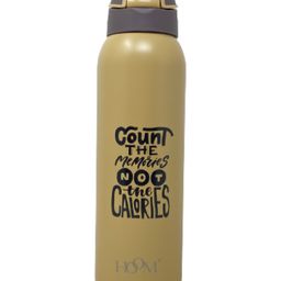 HOOM 304 Stainless Steel Vacuum Insulated Straw Sipper Bottle Flask with Quotes - 600 ml-image-99