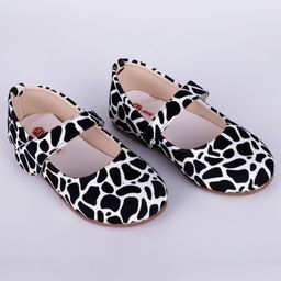 Mine Sole Cheetah Printed Bellies - Black And White-image-9