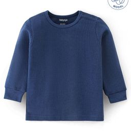 Babyoye Cotton Modal Blend Solid Dyed Full Sleeves Thermal Inner Wear - Navy Blue-image-95