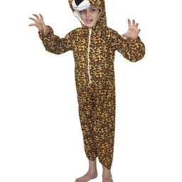 Kaku Fancy Dresses Leopard Wild Animal Theme Costume Set - Brown-image-93