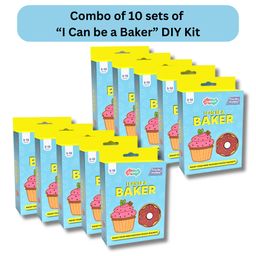 JoGenii I Can Be a Baker -Mini DIY Kit | Ages 3-12 | Return Gift, Travel Friendly (Pack of 10)- Multicolor-12