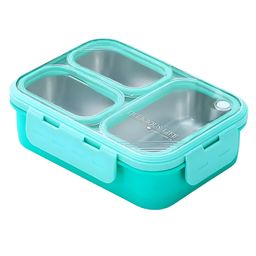 SCHOOLISH Bite to Eat 3-Compartment Bento Lunch Box (800ml): 100% Leak-Proof Design- PACK OF 1- COLOR MAY VARY-image-29