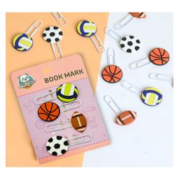 Skoolster Sports Themed Clip Bookmarks (1 Pack , 4 Pieces) - Durable & Adorable Page Markers for Books, Journals, Planners & Stationery Accessories-25