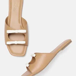 ZORI WORLD Women Open Toe Flats with Bows-picture-21